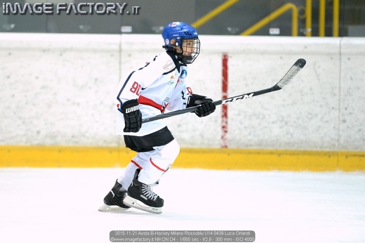 2015-11-21 Aosta B-Hockey Milano Rossoblu U14 0439 Luca Orlandi